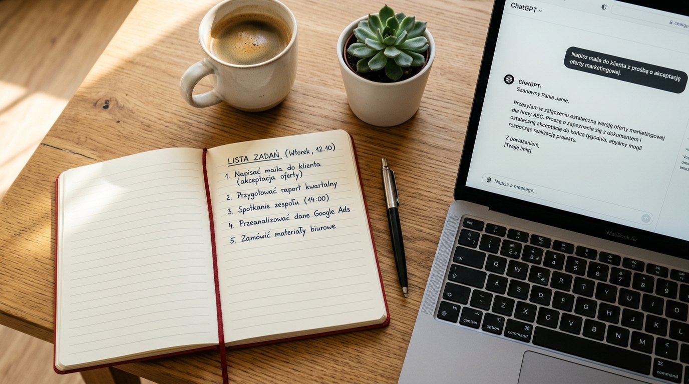 10 gotowych promptów ChatGPT po polsku — kopiuj i używaj